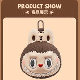 (Cat100249)Labubu Originals brown Silicone Earphone bag