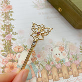 【Golden butterfly】doll accessories 8cm little butterfly wand