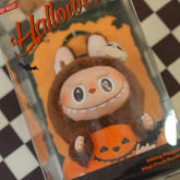 (Cat10010)Pumpkin Labubu Happy Halloween Party Series- Sitting Pumpkin Vinyl Plush Pendant