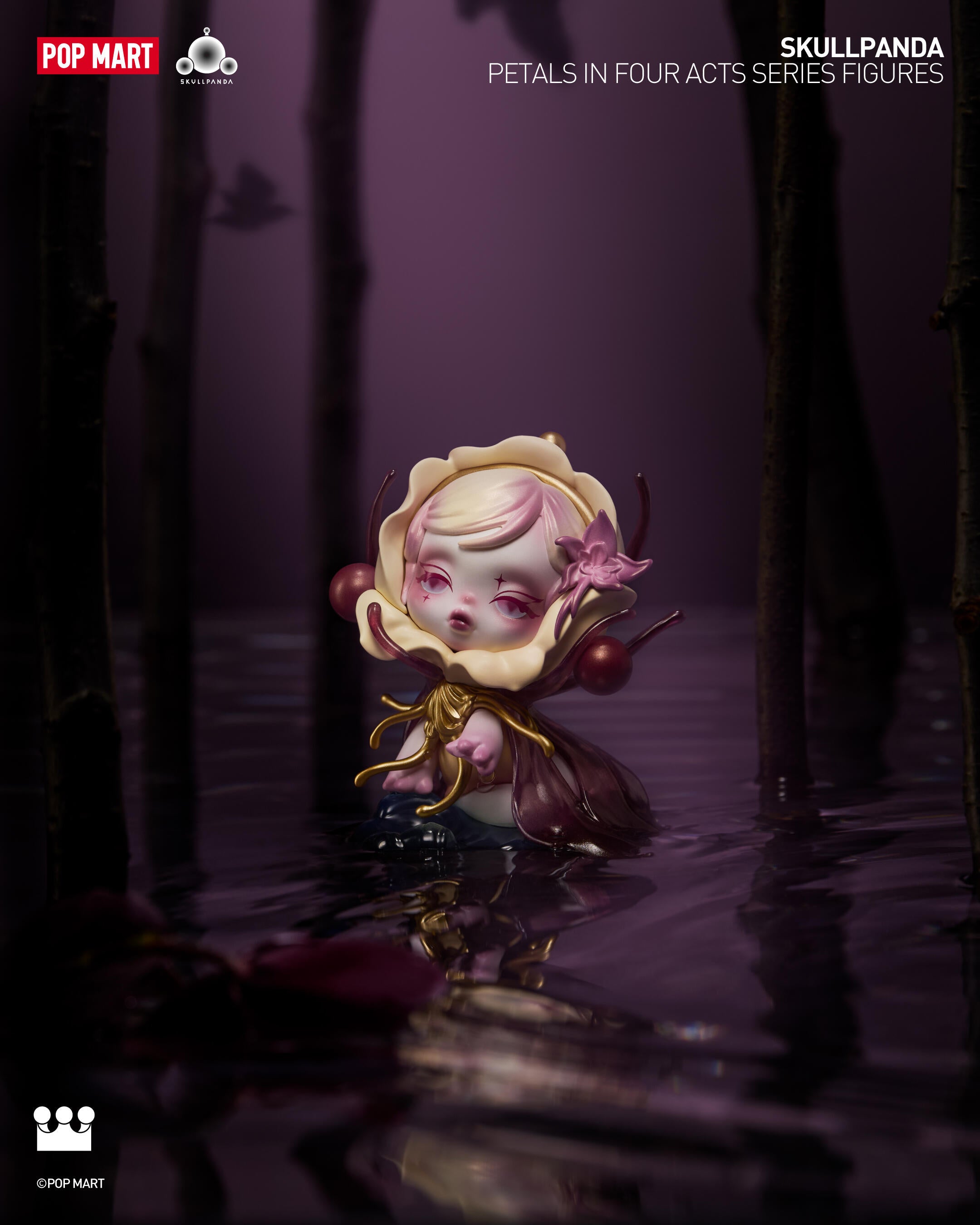 SKULLPANDA Petals in Four Acts series Blindbox Skullpanda figure(Cat105)