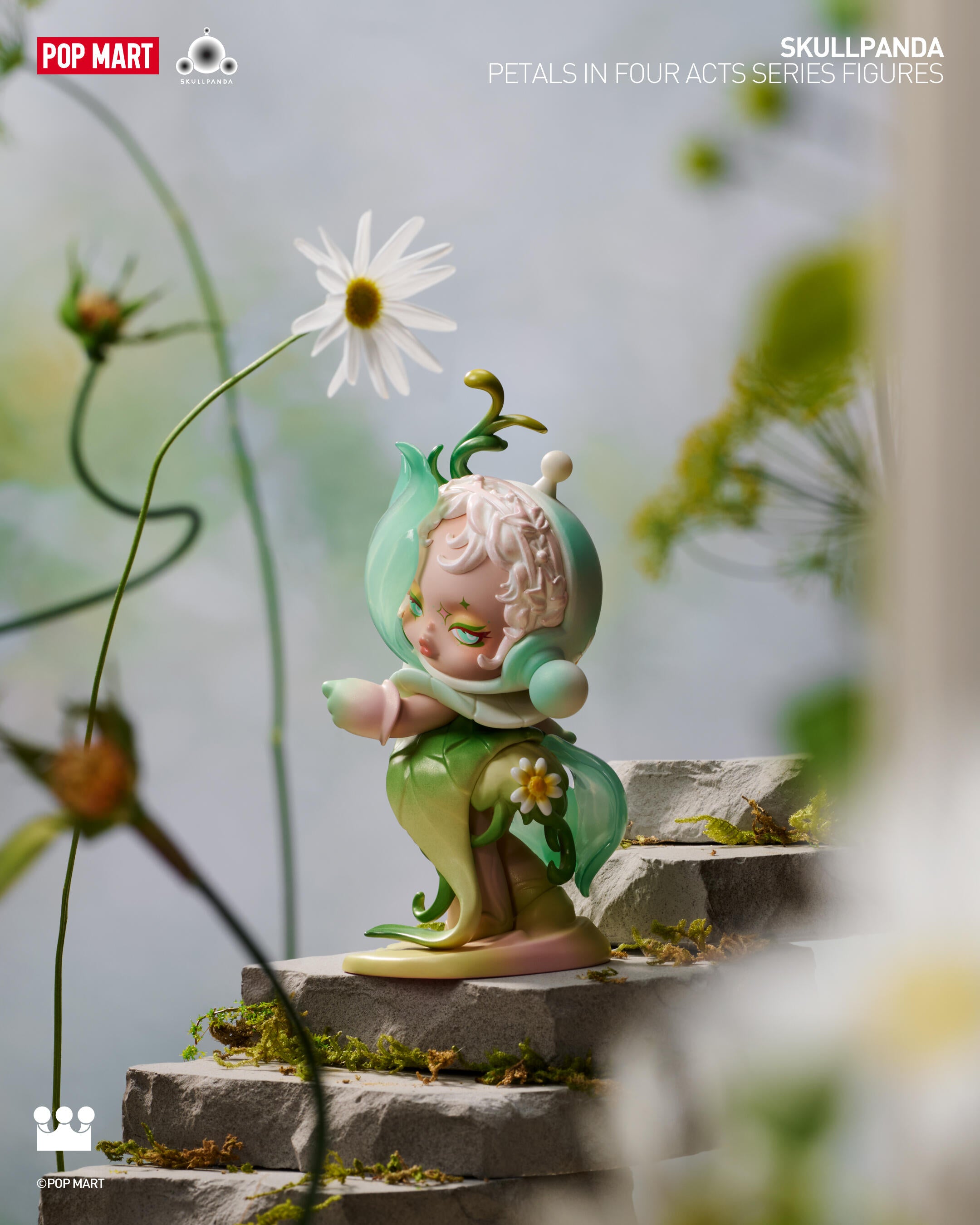 SKULLPANDA Petals in Four Acts series Blindbox Skullpanda figure(Cat105)