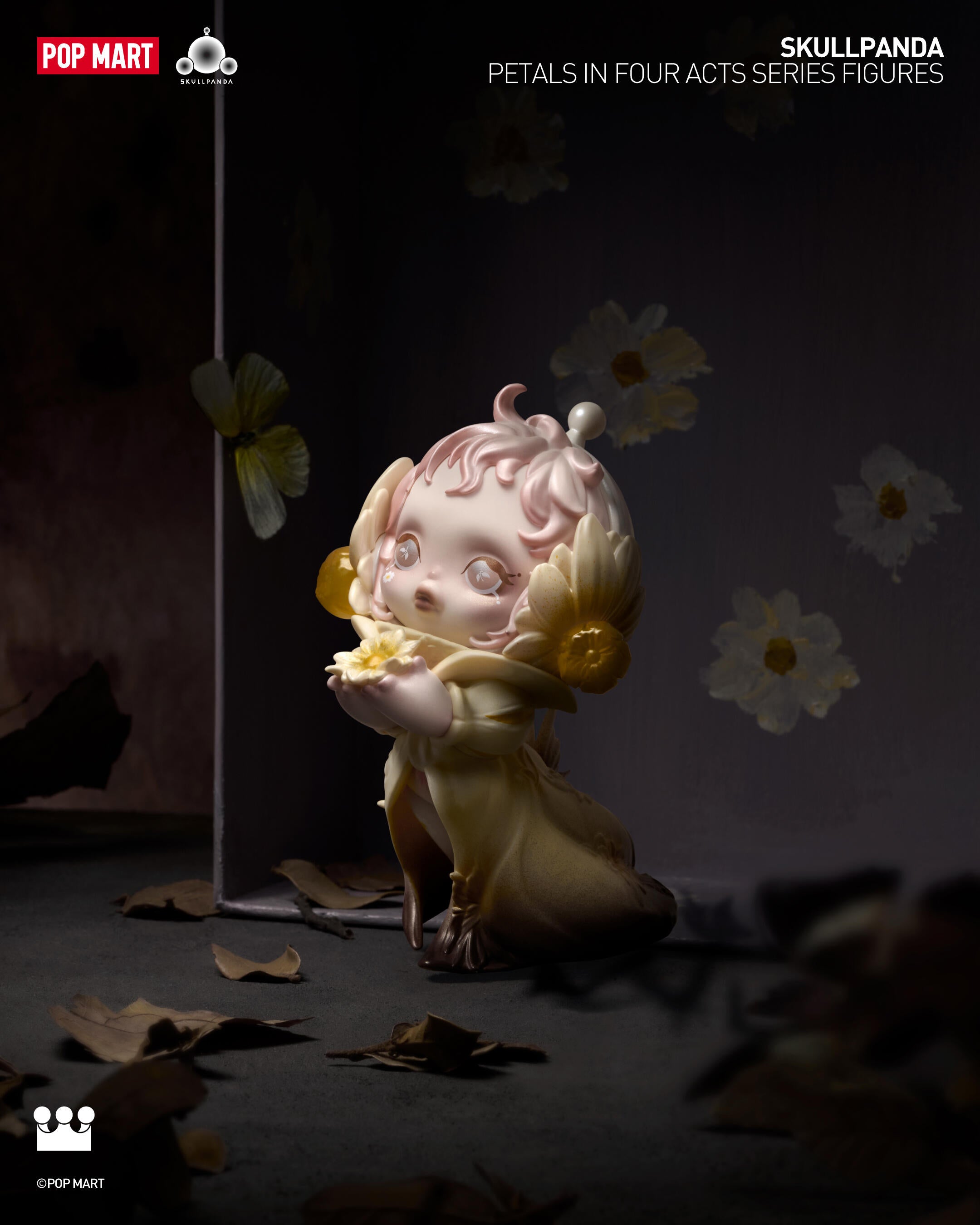 SKULLPANDA Petals in Four Acts series Blindbox Skullpanda figure(Cat105)