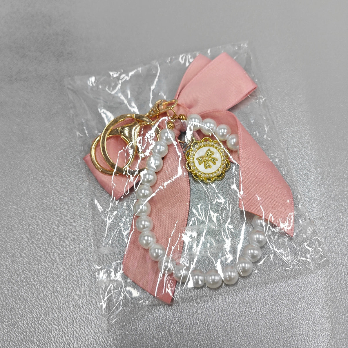 Bow Key Chain + Pink skirt｜toys accessories plush toys Pink components 1 pink dress and keychain