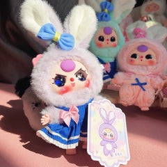 Baby three Macaron rabbit stuffed toy blind box