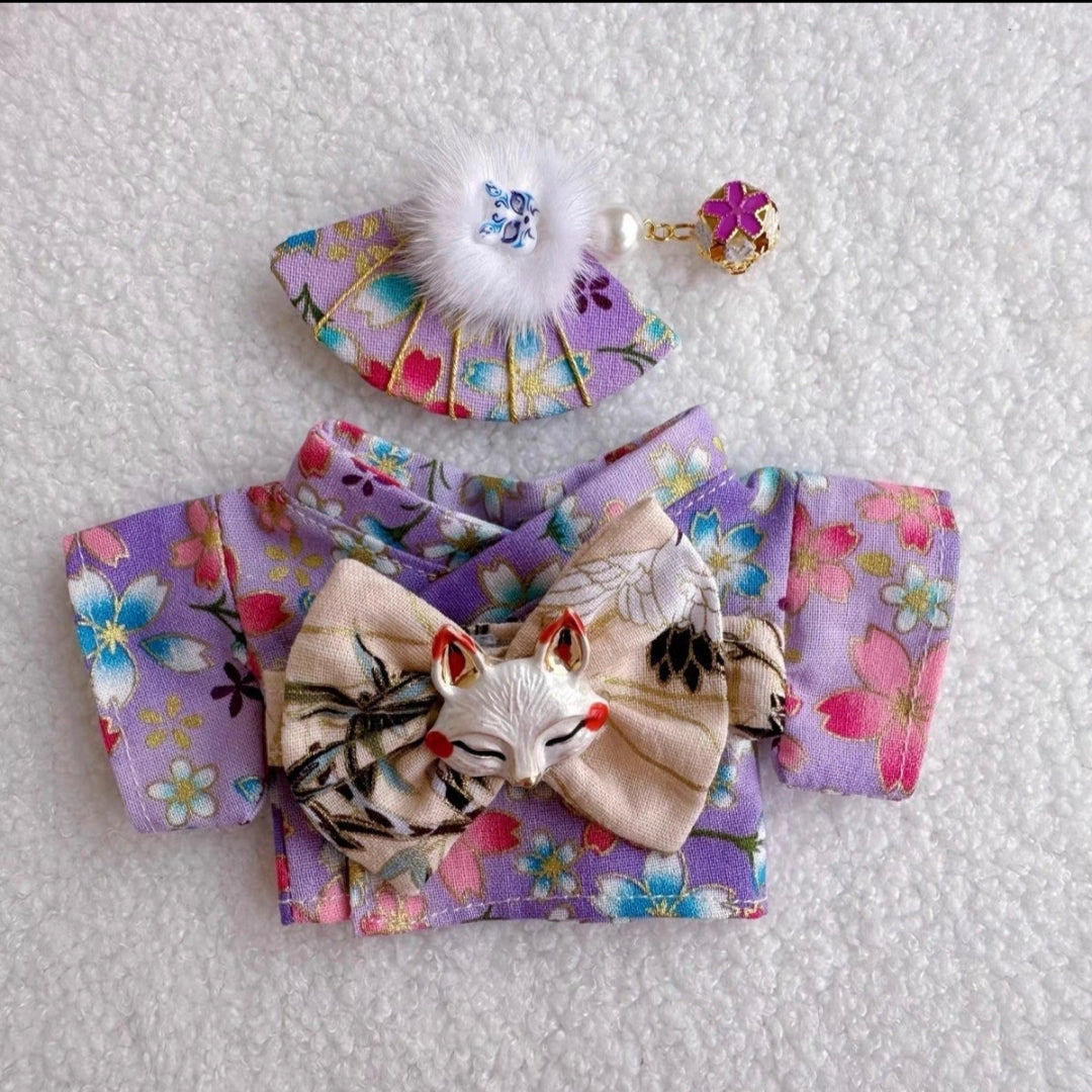 (Cat2047)【Kimono】new clothes for 17 cm plush doll new costume for labubu