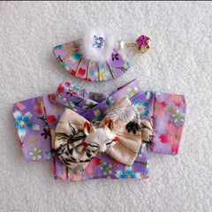 (Cat2047)【Kimono】new clothes for 17 cm plush doll new costume for labubu