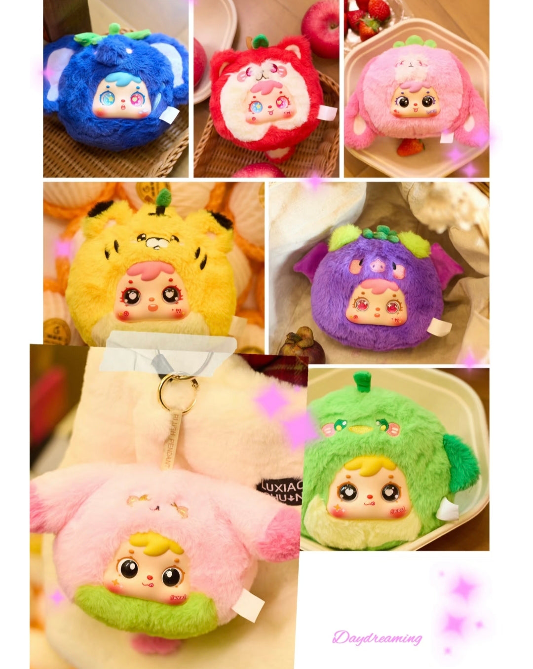 (Cat2037)TYKE3 Samuel Fruit and Animal Park pendant plush  blind box