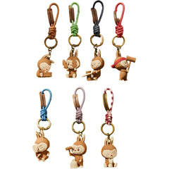 (Cat10065) Keychain Labubu Timber Workshop series Keychain blind box