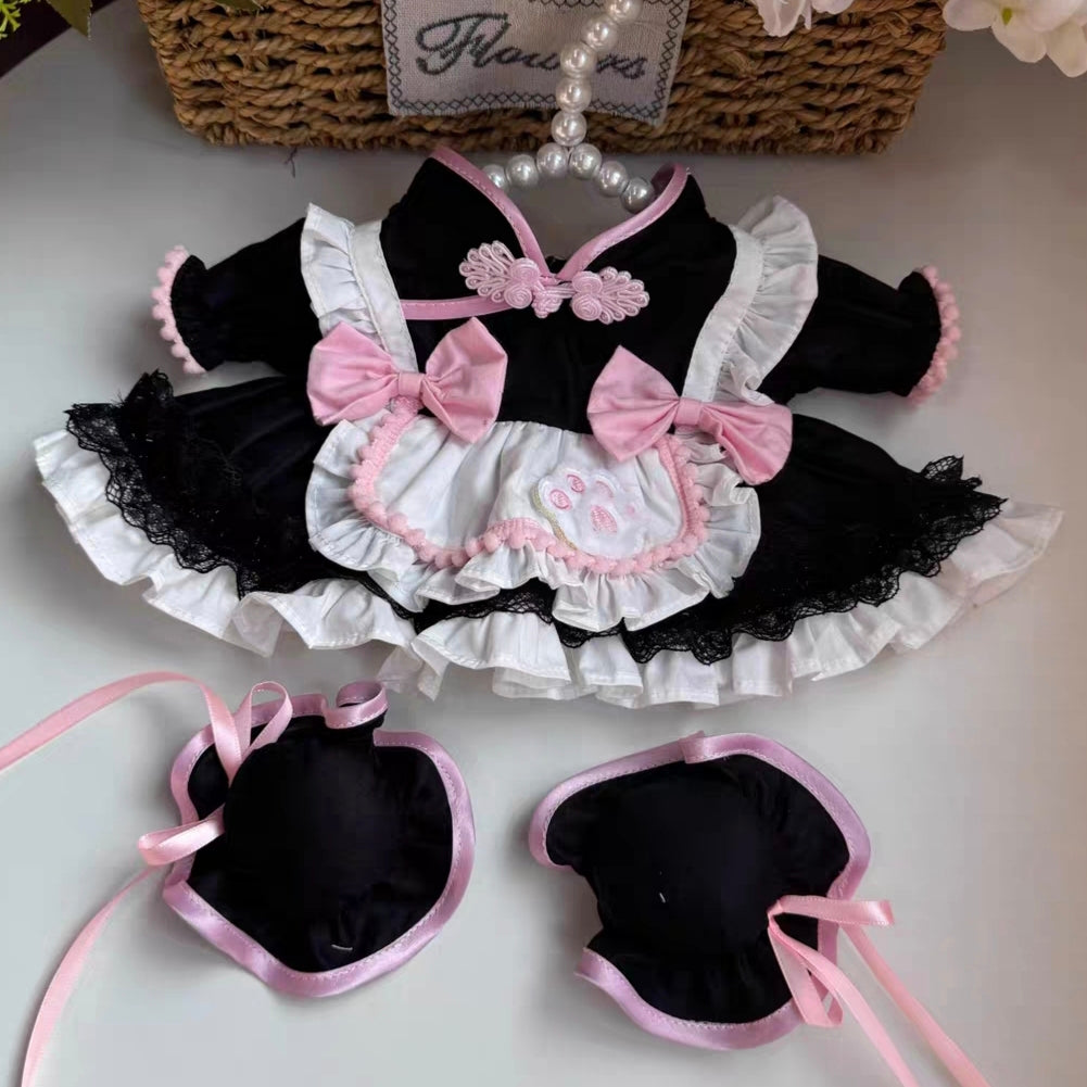 Cat Mew20 Black ChunLi new clothes for 38cm plush doll new costume for Mokoko