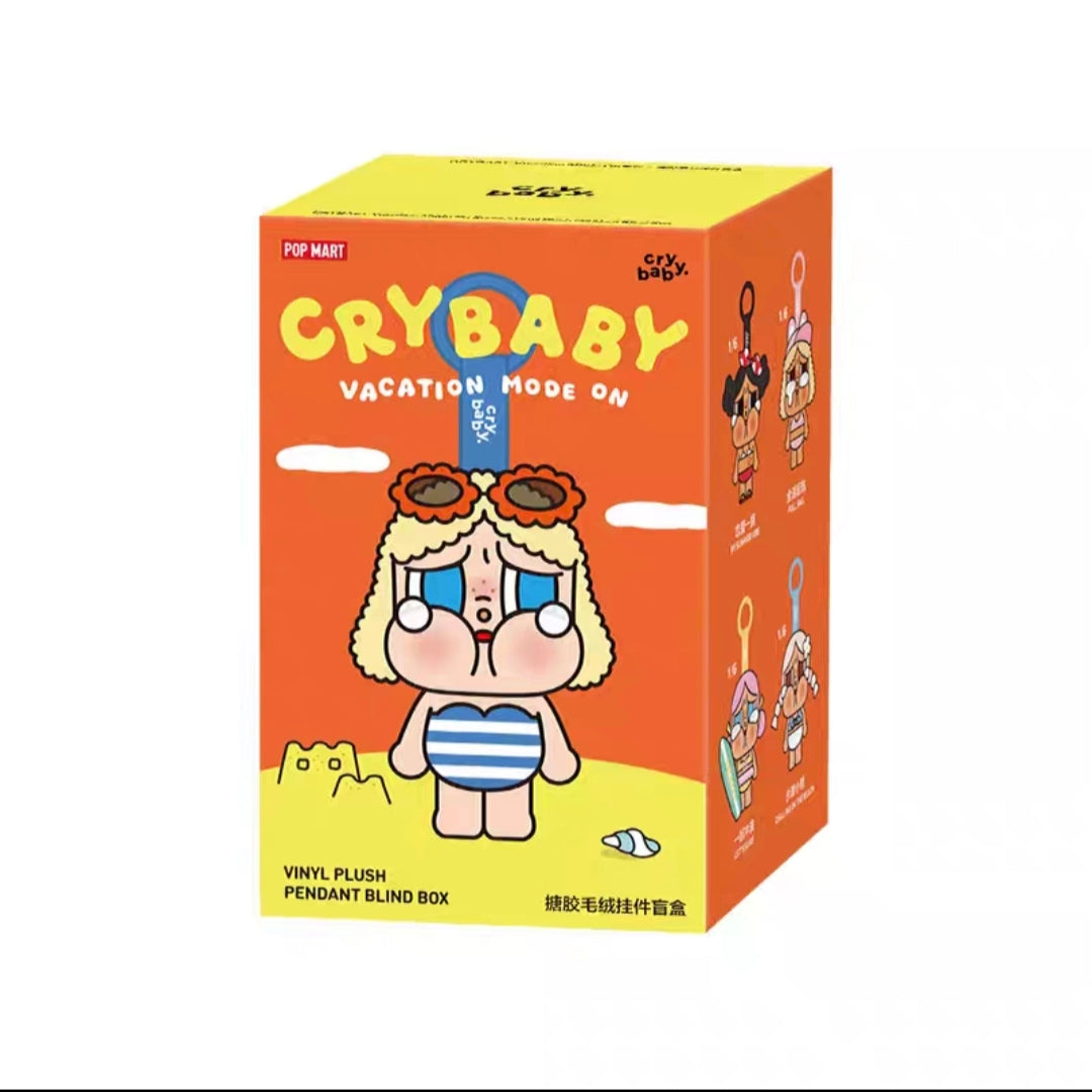 (Cat10138)Crybaby Vacation Mode on plush vinyl series pendant