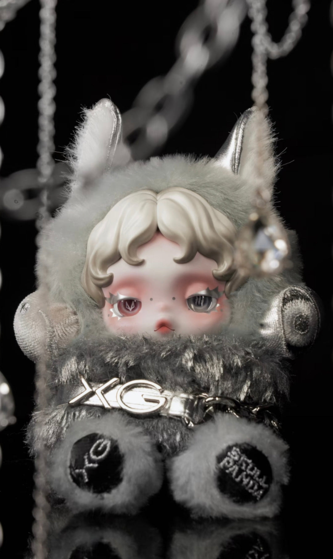 (Cat10222)Skullpanda  XG plush doll pendant（Japan exclusive/price varied due to market)