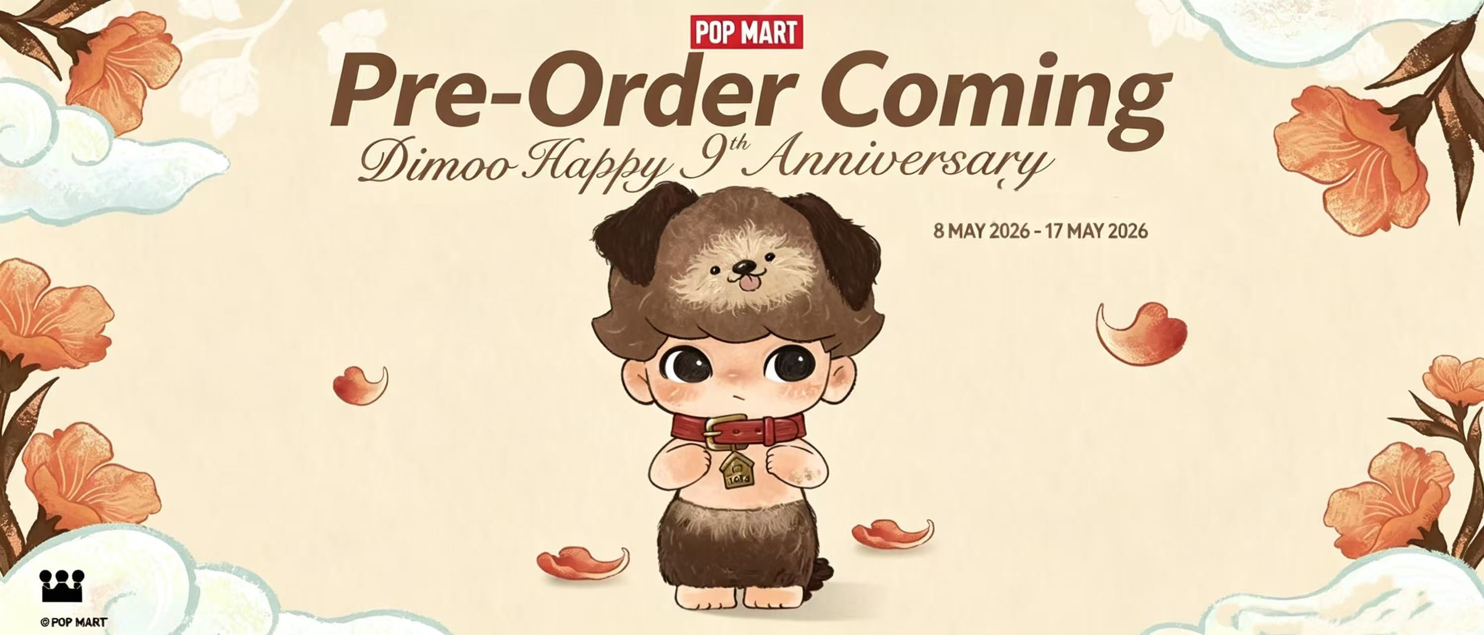 Dimoo 9th Anniversary Thailand 2026 Dimoo Figure（cat123）
