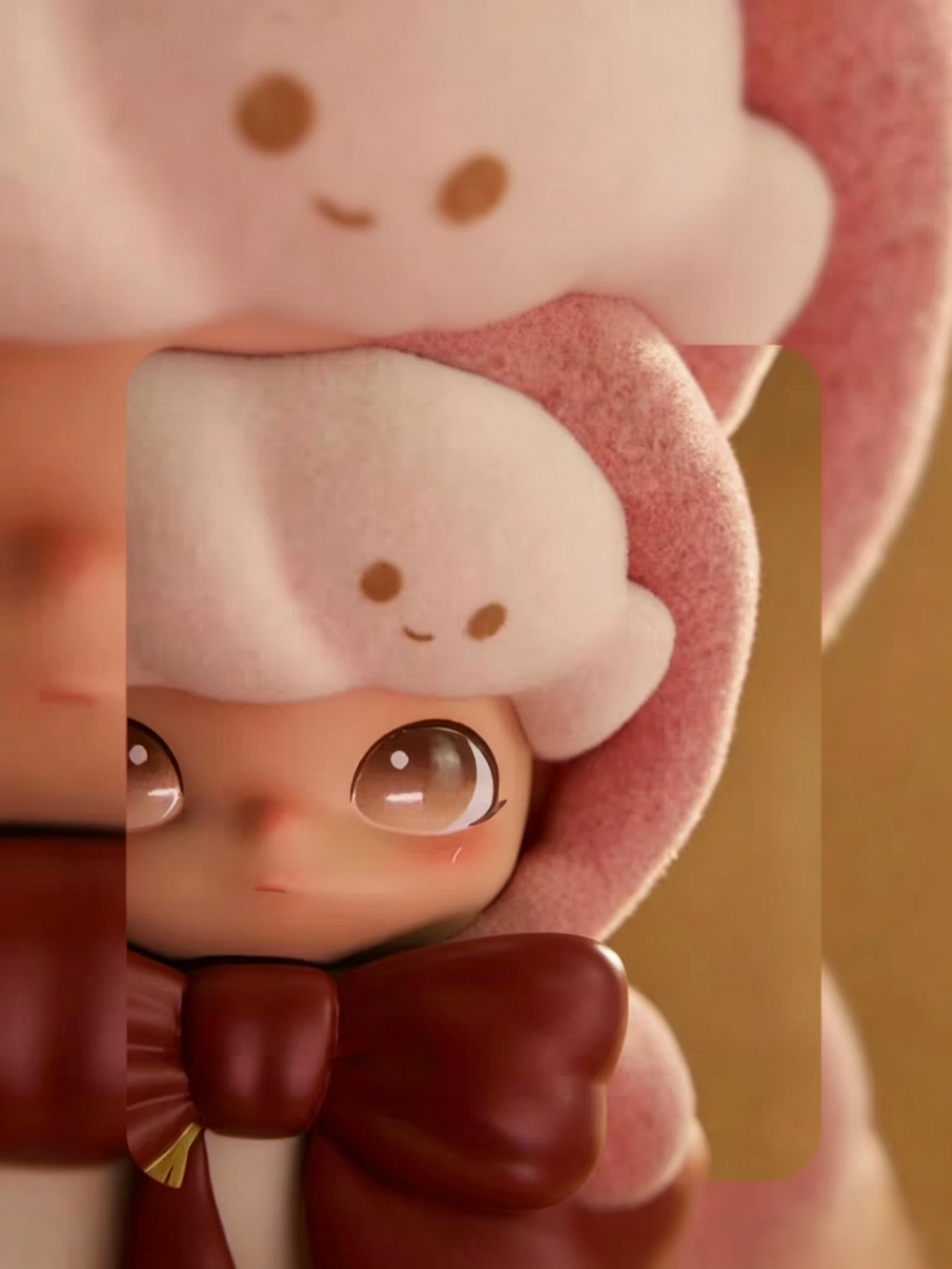 (Cat10201)Dimoo Figure Strawberry latte bear figure