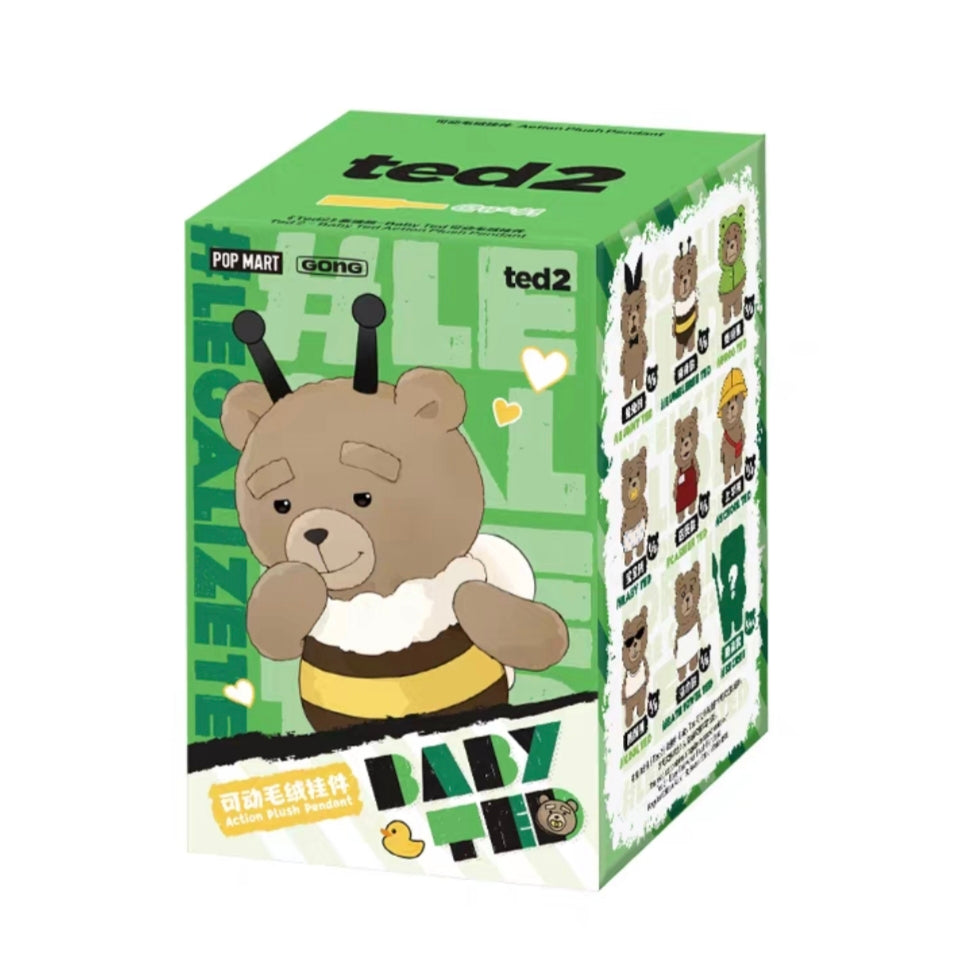 POP MART TED2 Baby Ted series action plush  pendant Blindbox (Cat156)