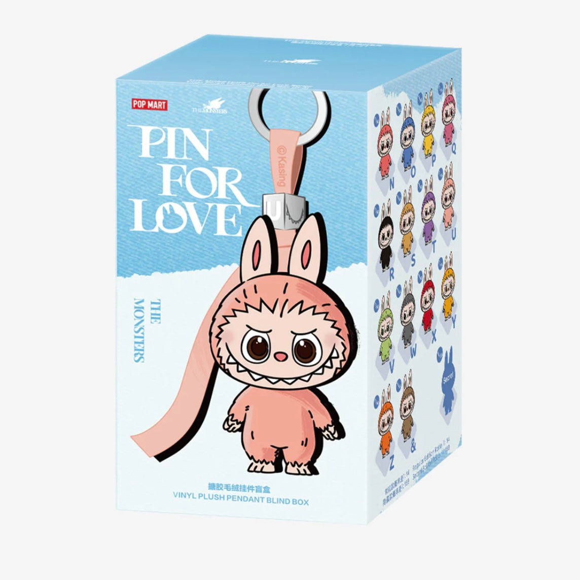 (Cat10100)Labubu v4 The Monsters Pin Loves Series-Vinyl Plush Pandent Blind Box(N-Z)