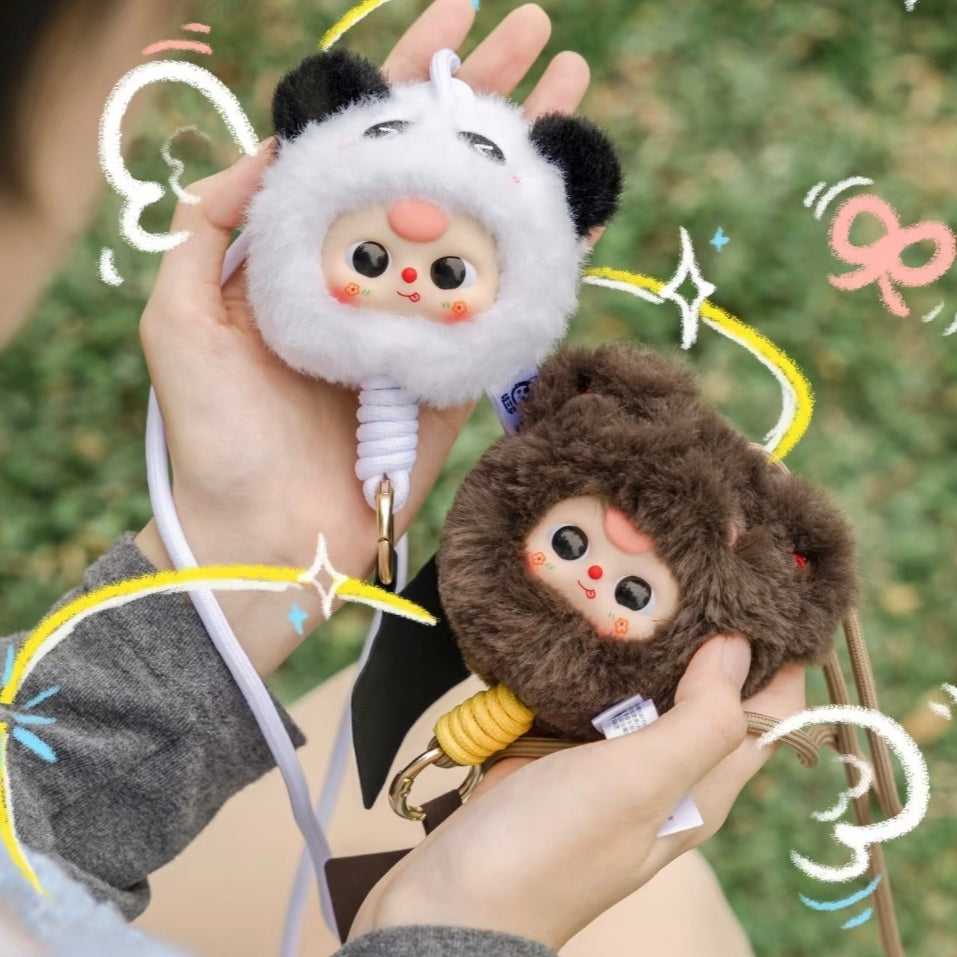 (Cat2005)Baby Three Phone Strap Phone Lanyard plush blind box