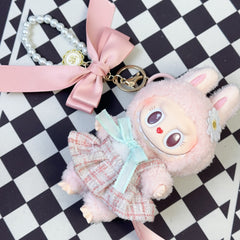 Bow Key Chain + Pink skirt｜toys accessories plush toys Pink components 1 pink dress and keychain