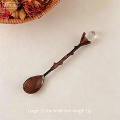 Retro Diamond Top Small Spoon ins Exquisite coffee spoon afternoon tea cake dessert spoon household spoon