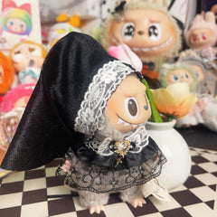 【nun costume】17 cm stuffed plush toys clothes labubu or kimmon or liilas toys nun costume