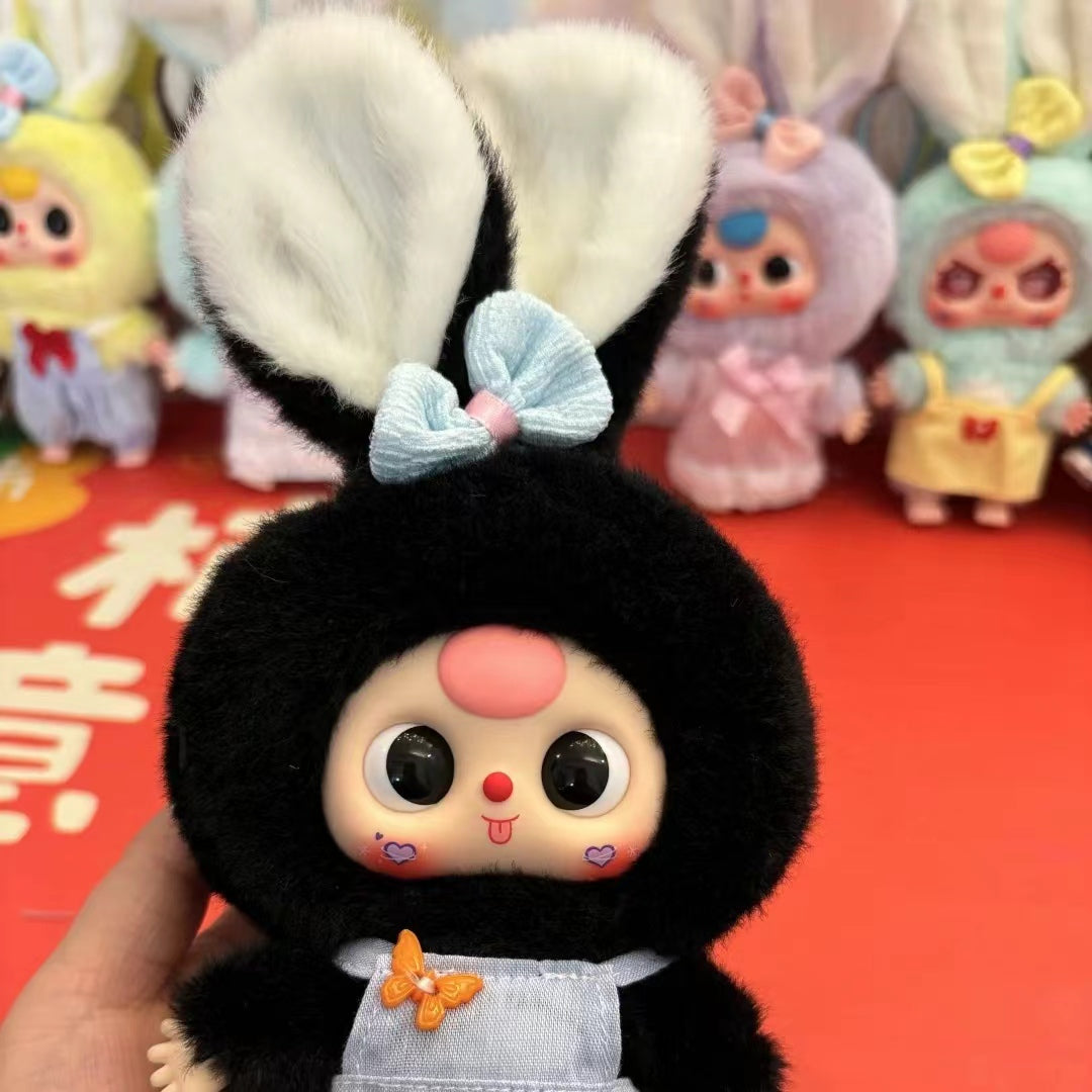 Baby three Macaron rabbit stuffed toy blind box