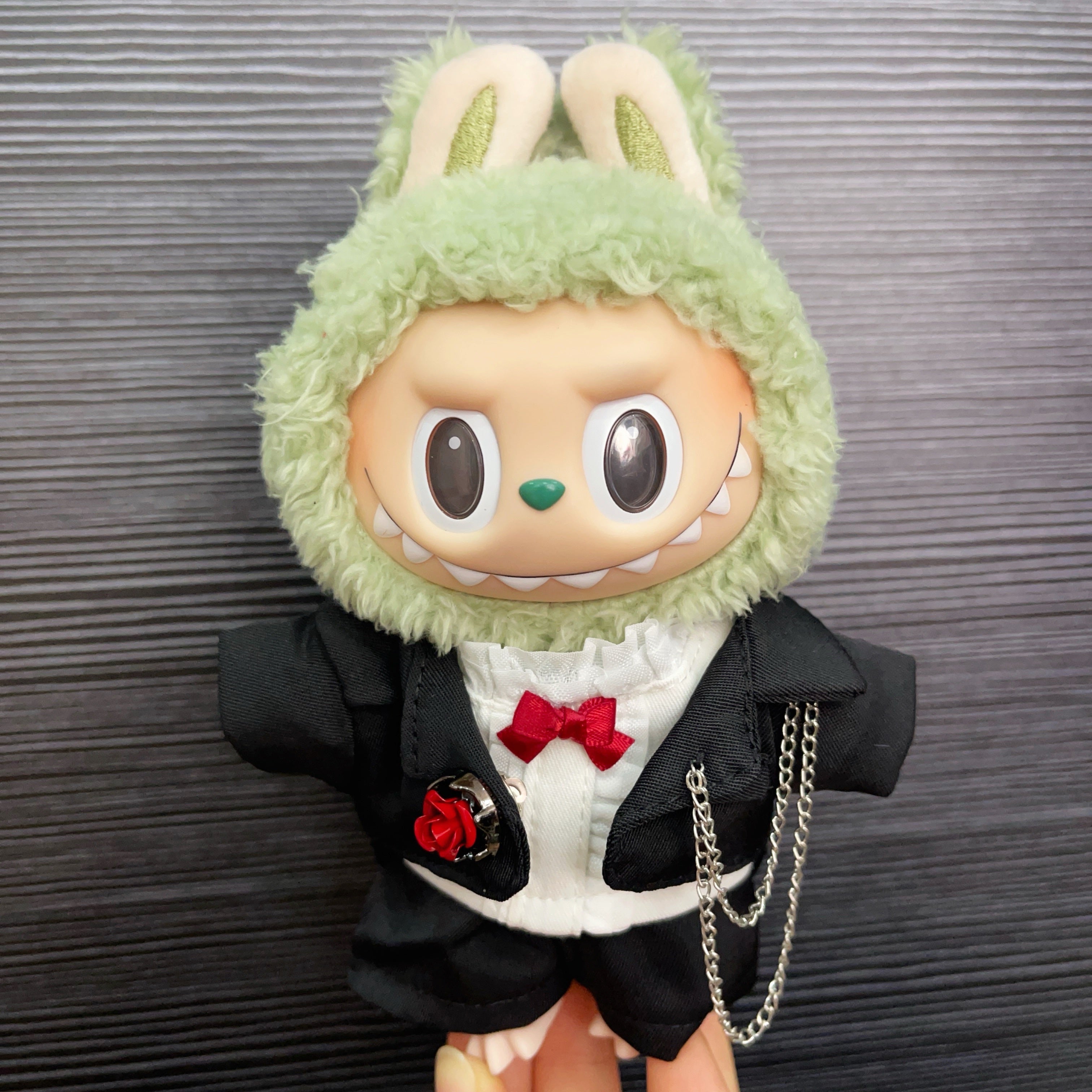 Gentleman new costume 17 cm stuffed toys clothes labubu gentleman costume