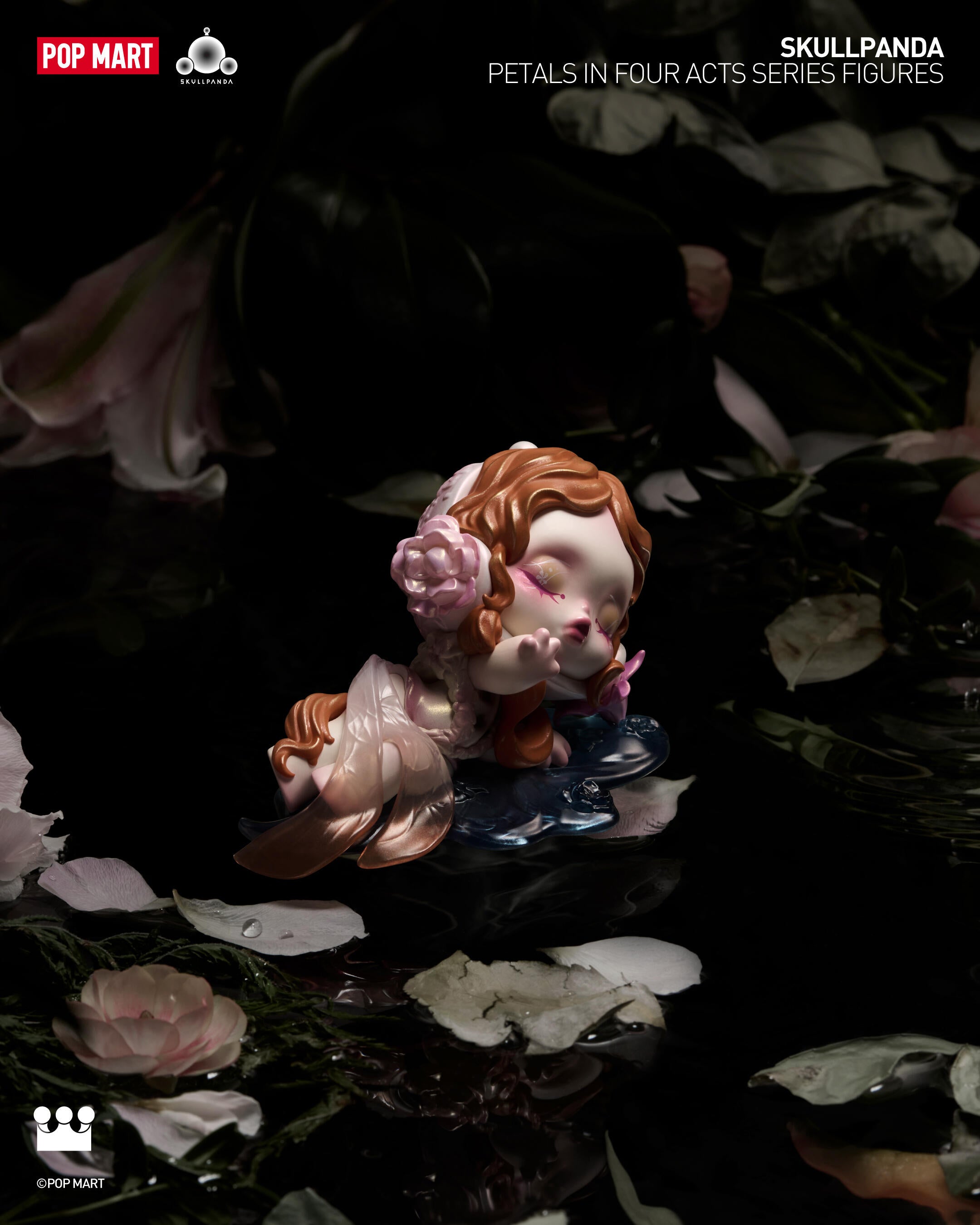 SKULLPANDA Petals in Four Acts series Blindbox Skullpanda figure(Cat105)