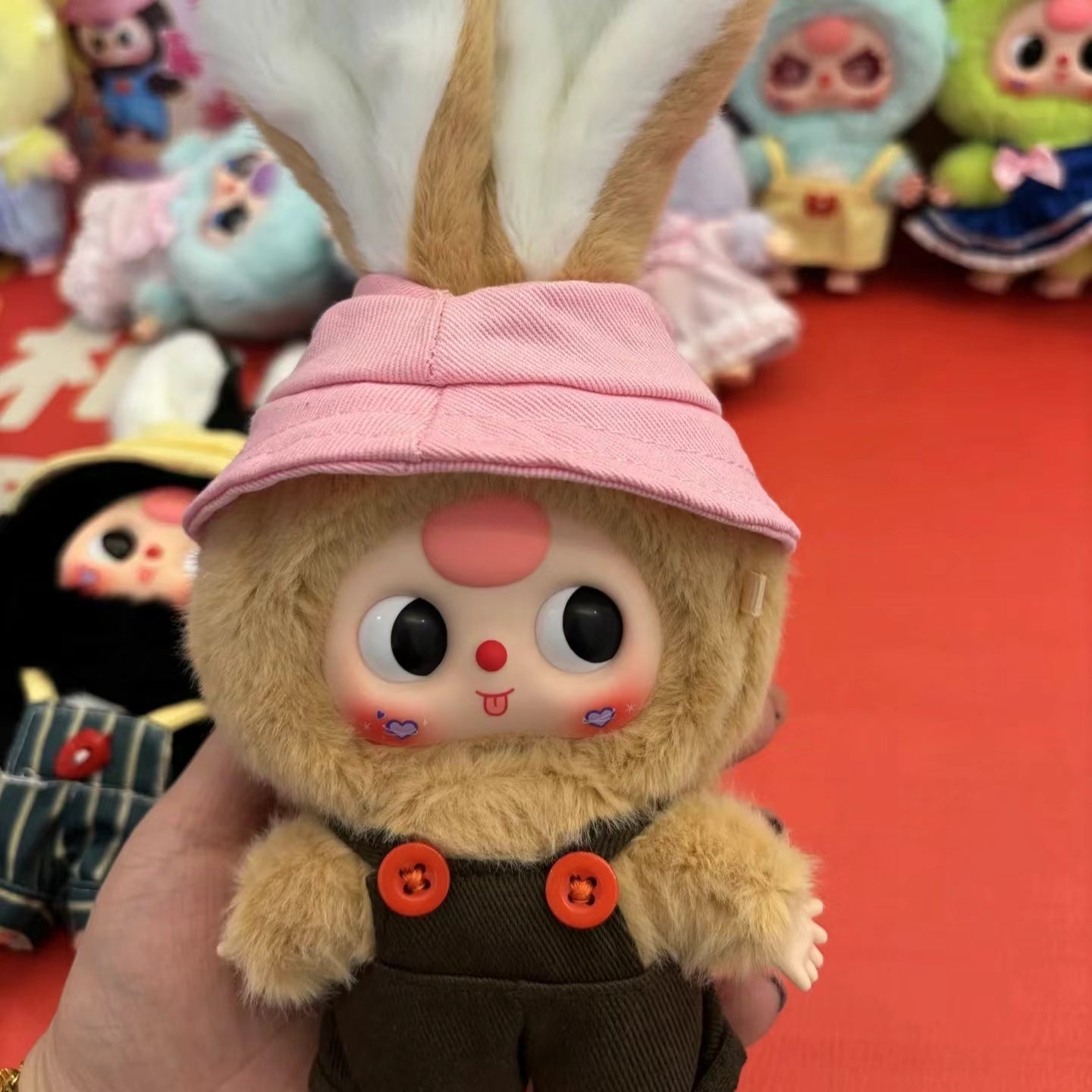 Baby three Macaron rabbit stuffed toy blind box