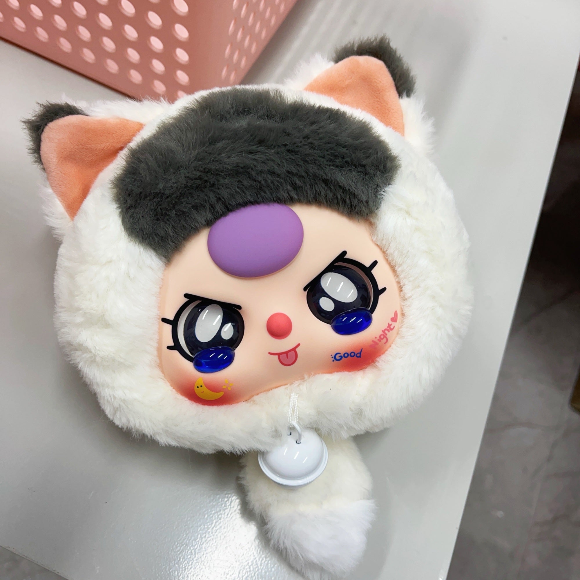 Baby Three Fortune cat zipper bag stuffed plush toys blind box