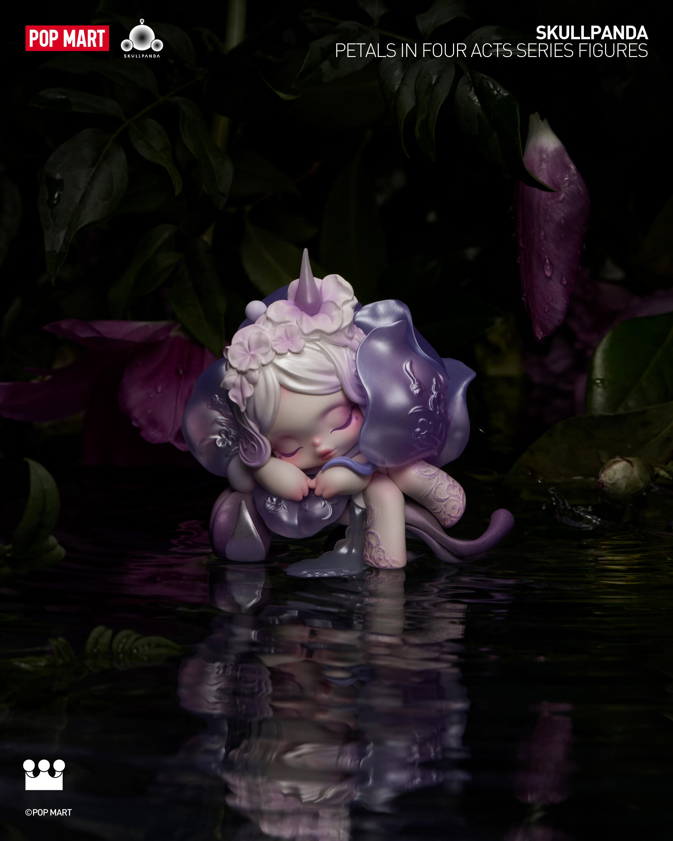 SKULLPANDA Petals in Four Acts series Blindbox Skullpanda figure(Cat105)
