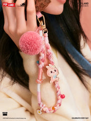 (cat10003)Popland pompom Party Series Labubu Phone Chain Hanging Rope Blind Box(pre-order)