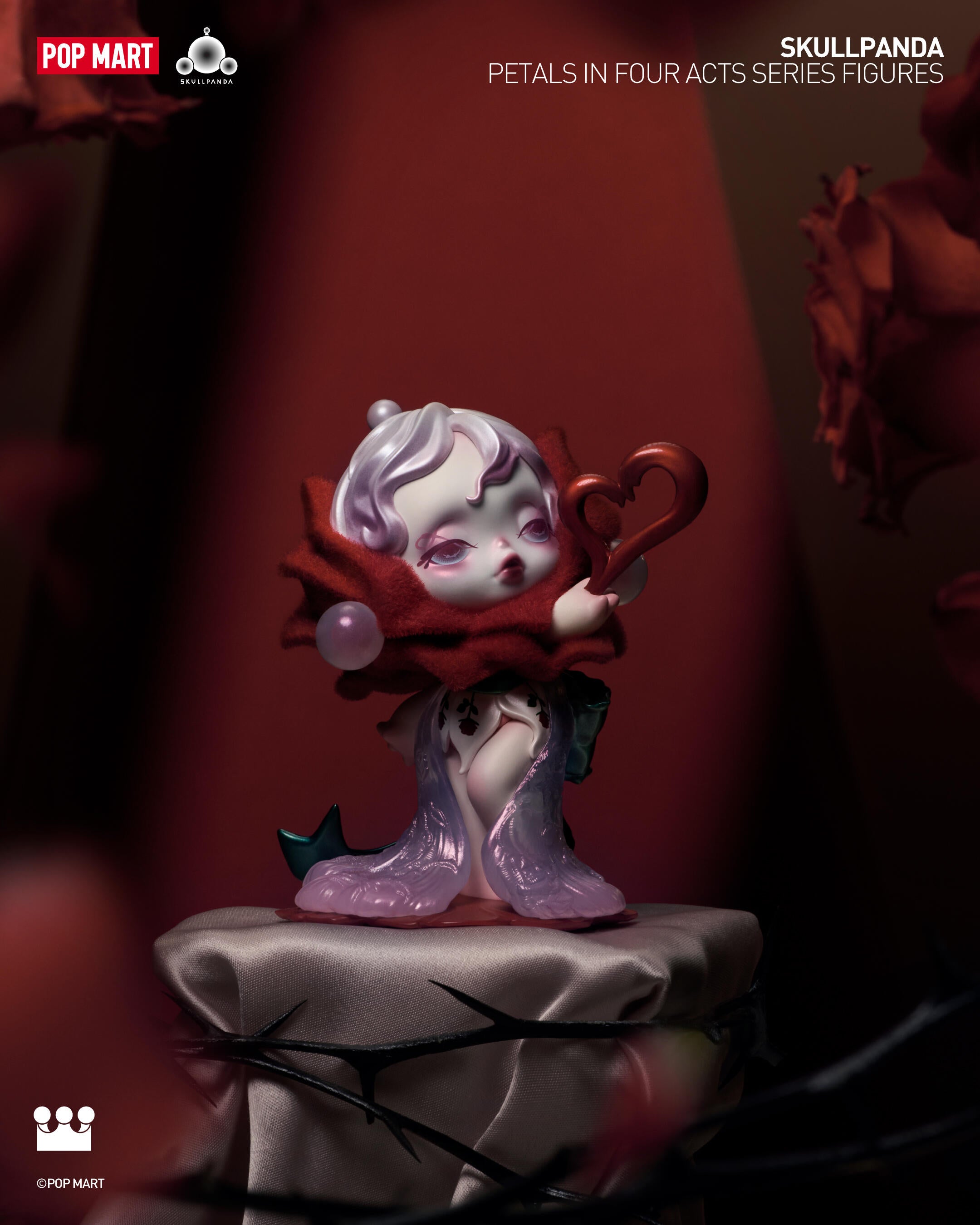 SKULLPANDA Petals in Four Acts series Blindbox Skullpanda figure(Cat105)