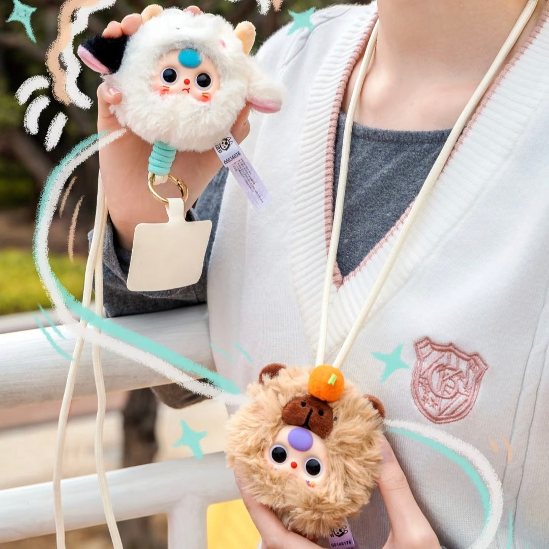 (Cat2005)Baby Three Phone Strap Phone Lanyard plush blind box