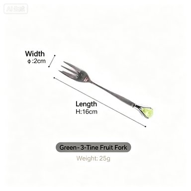 Authentic diamond stainless steel long handle stirring spoon coffee spoon cute crystal dessert spoon fruit fork cake fork