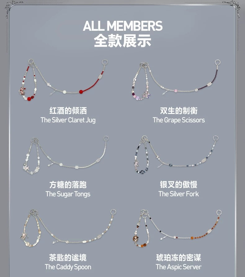 (Cat1372)pendant set Skullpanda the feast begins pendant set