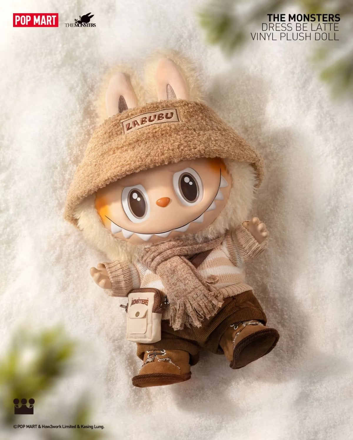 【Dress in Latte】 Labubu 38cm Large doll limited Pre-Order（Price Varied Everyday）