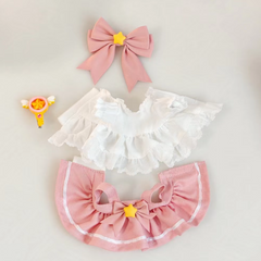 Sakura costume pink  white dress for 17cm Dolls Clothes pre-order