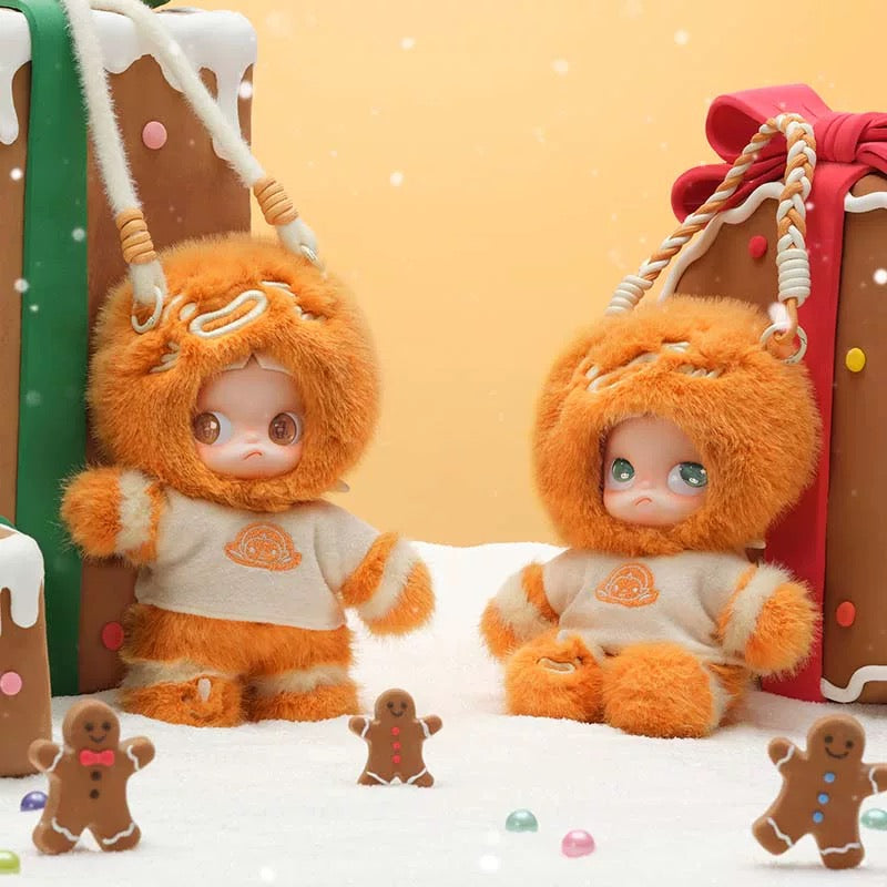 （cat0169）POPMART  Zsiga Gingerbread Man 1/8 Mobile Doll Plush Handmade Ornament