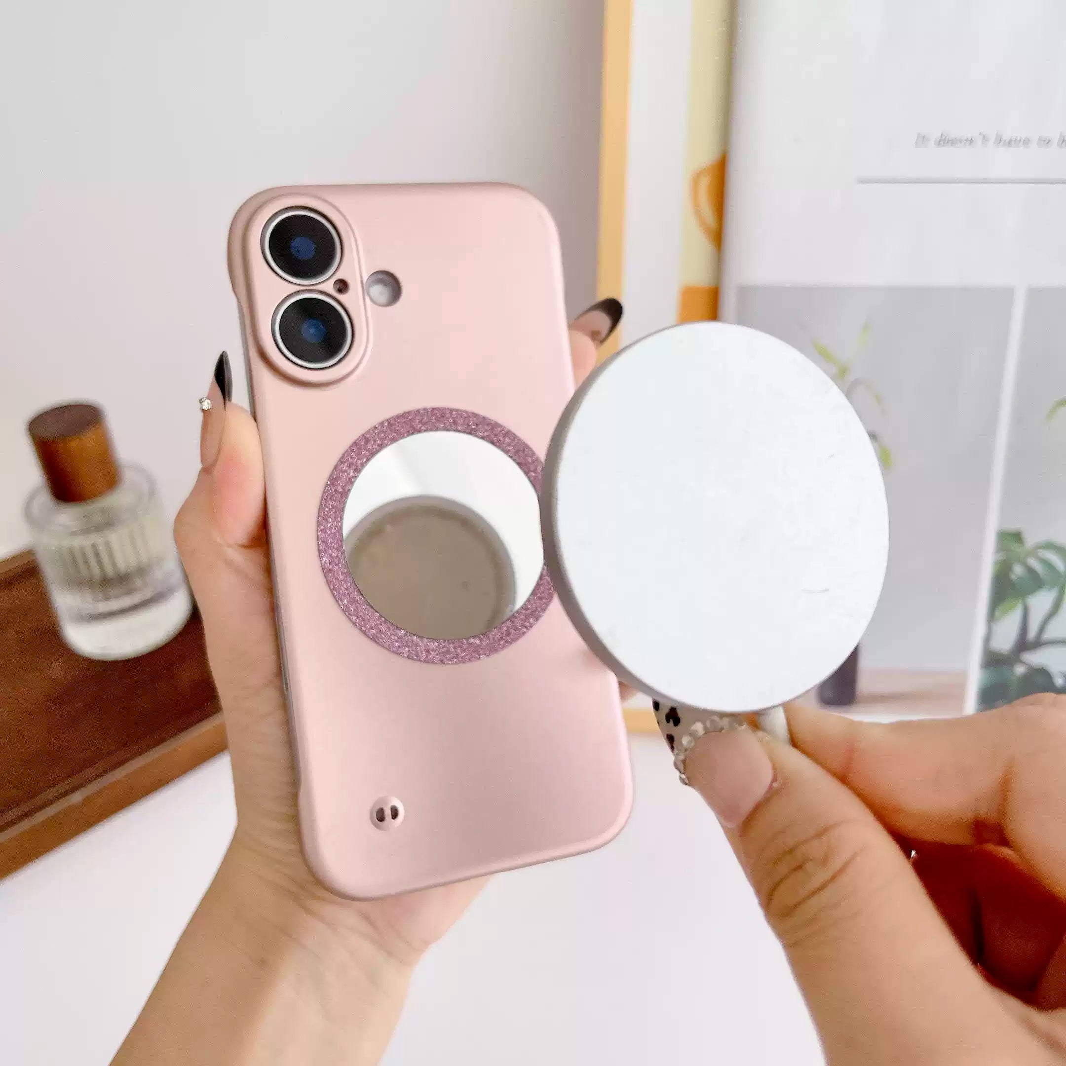 Ultra-Thin Glitter Mirror & MagSafe Magnet Patch ✨——US