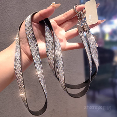 Trendy Full-Rhinestone Crossbody Phone Strap ——US