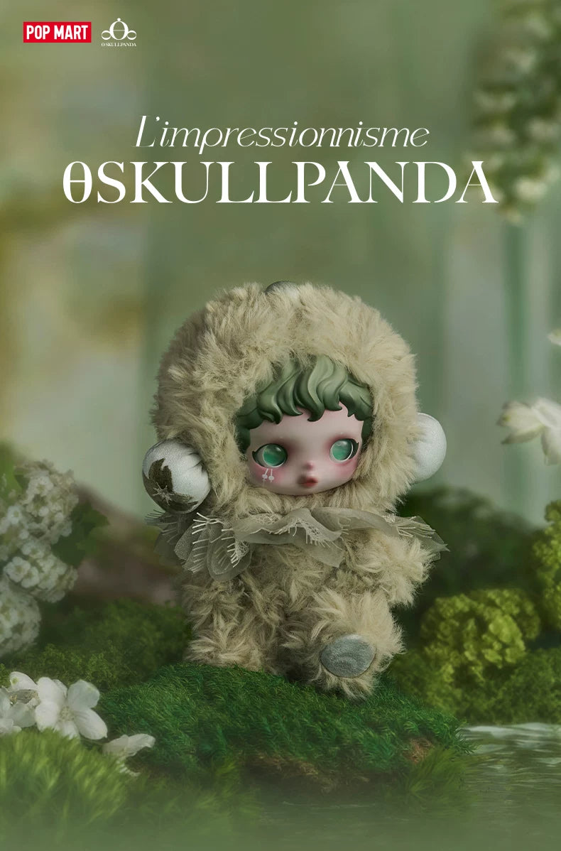 SkullPanda v2 L impressionnisme plush blind box skullpanda plush blindbox(Cat129)