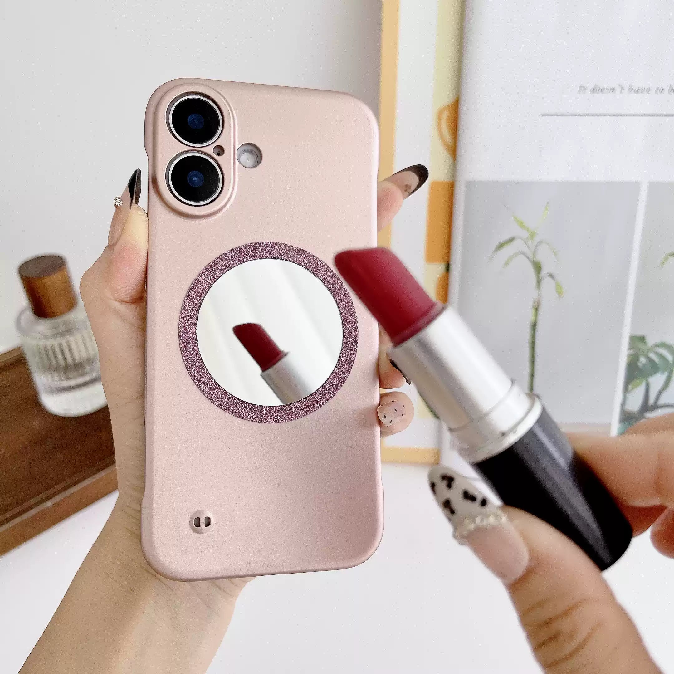 Ultra-Thin Glitter Mirror & MagSafe Magnet Patch ✨——US