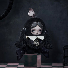 (Cat10133)SKULLPANDA X  Wednesday Plush(Nevermore Academy Uniform Version)- peorder