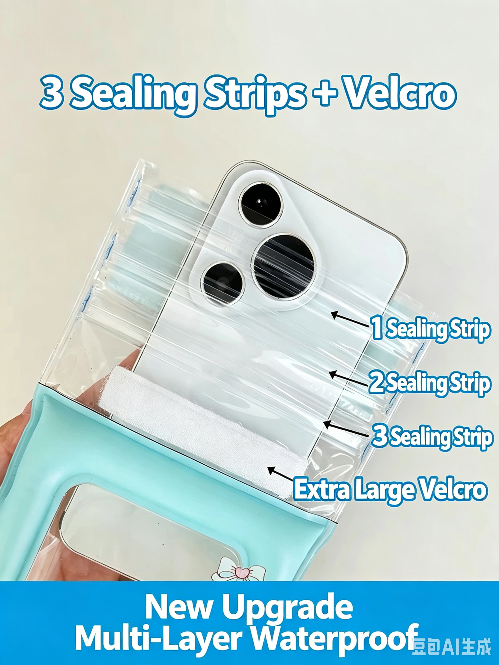 Mobile phone waterproof bag can be touched screen swimming special waterproof sealing can cross the lanyard to take photos drifting snorkeling airbaag cover