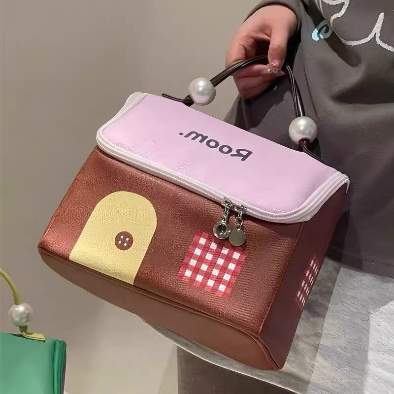 Makeup bag Women's cosmetics storage bag portable large-capacity waterproof toiletry bagsubdivision