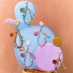 (cat10003)Popland pompom Party Series Labubu Phone Chain Hanging Rope Blind Box(pre-order)